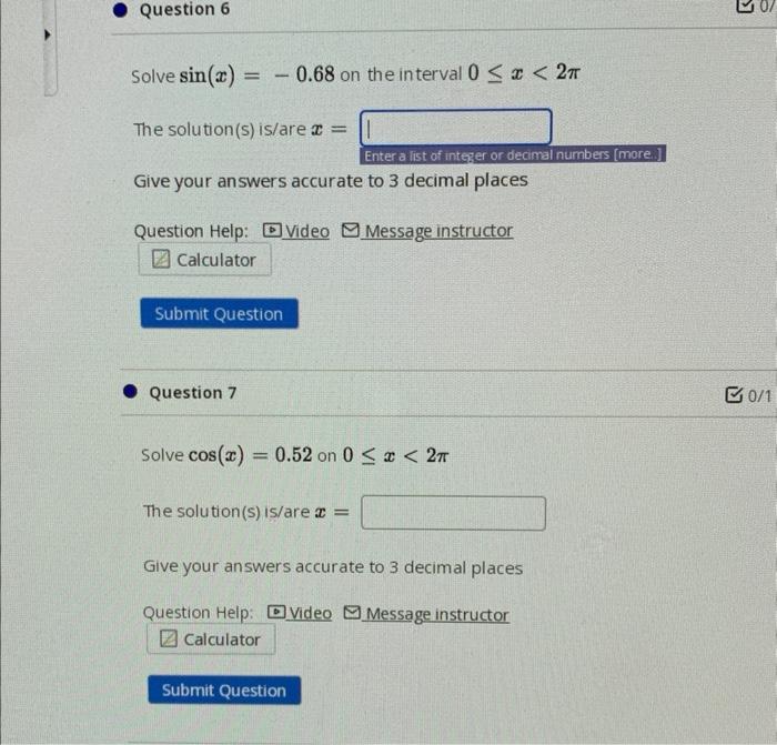 Solved can i get some help with 6,7 please ill be sure to | Chegg.com