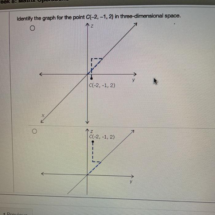 Solved DOK 8. Identify the graph for the point C(-2,-1, 2) | Chegg.com