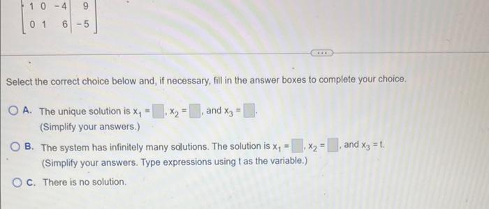 Solved Select the correct choice below and, if necessary, | Chegg.com
