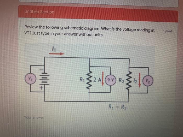 Solved Untitled Section Review the following schematic | Chegg.com