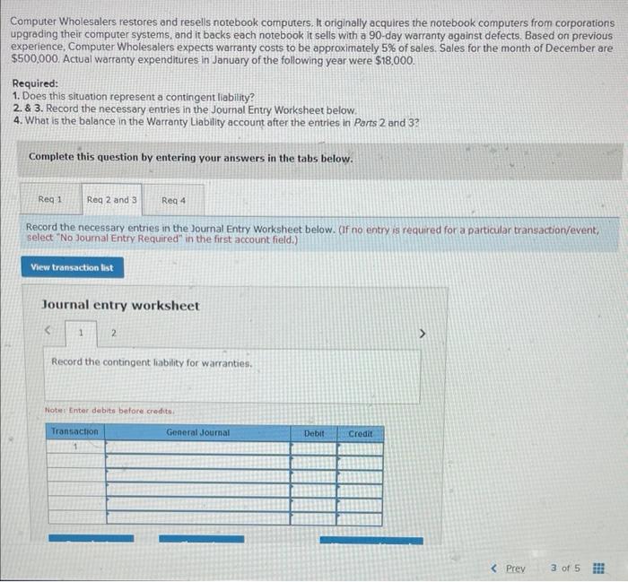 Solved Exercise 815 (Algo) Record warranties (LO85)