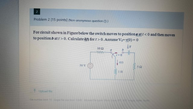 Solved Problem 2 [15 points) (Non-anonymous question ) For | Chegg.com