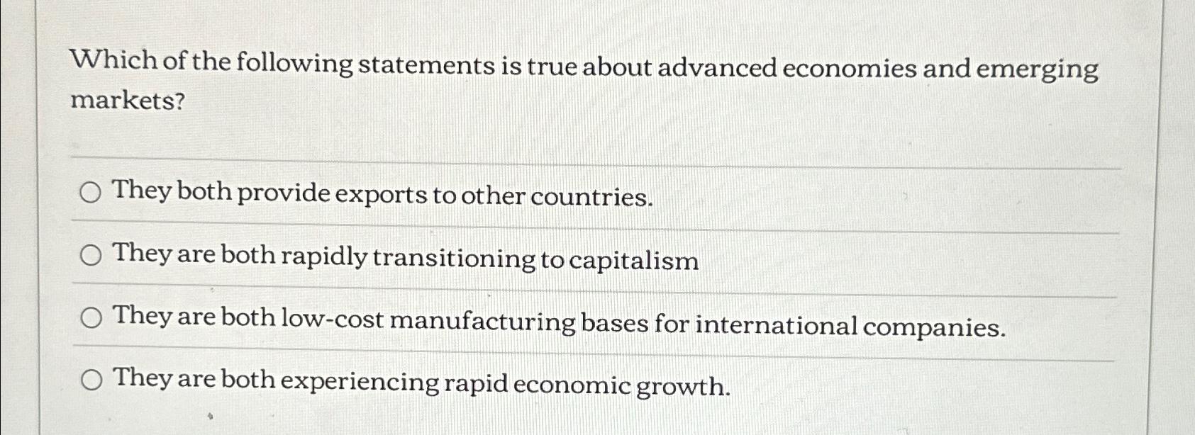 Solved Which of the following statements is true about | Chegg.com