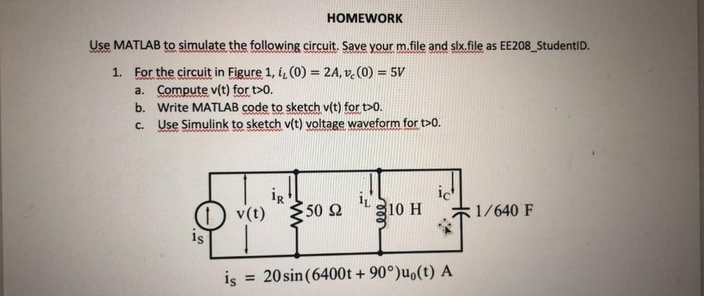 Solved HOMEWORK Use MATLAB To Simulate The Following | Chegg.com