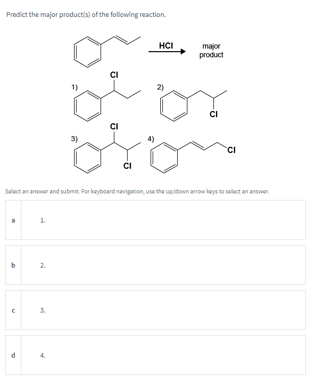 Predict the major product(s) of the following | Chegg.com