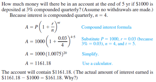 Solved: Solve each problem.What will be the amount A in an acco ...