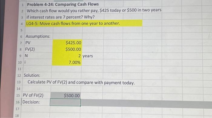 Solved Comparing Cash Flows 2 Which cash flow would you | Chegg.com