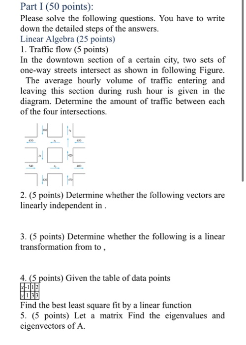 Solved Part I (50 Points): Please Solve The Following | Chegg.com