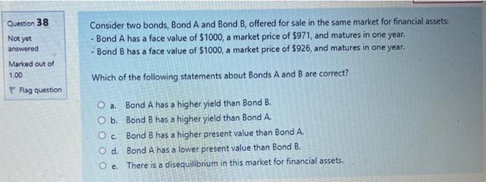 Solved Consider Two Bonds, Bond A And Bond B, Offered For | Chegg.com