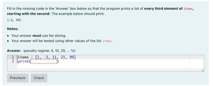 Solved A few pieces are missing from the following program