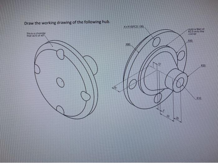 Solved Draw the working drawing of the following aligner R16 | Chegg.com