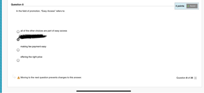 Solved Question 8 4 points Saved In the field of promotion, | Chegg.com