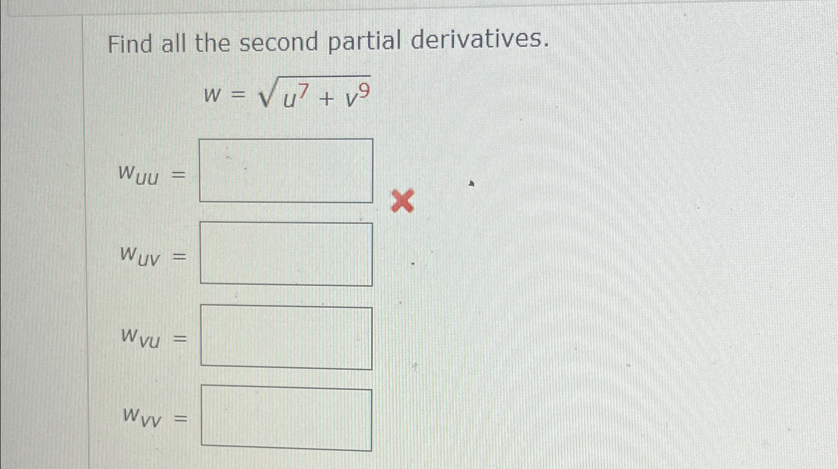 Solved Find All The Second Partial | Chegg.com