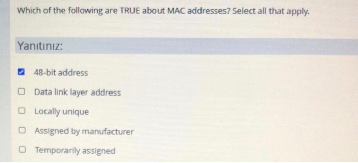 which of the following are valid mac addresses select all that apply