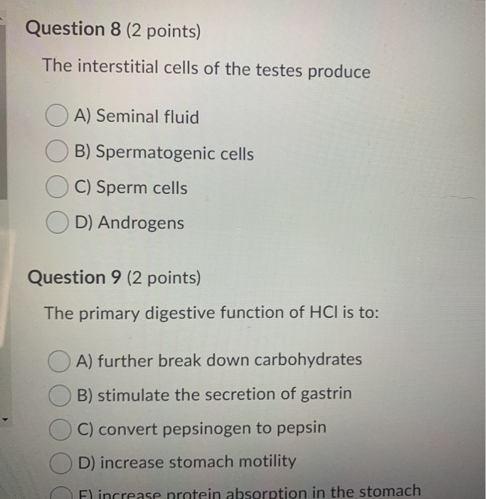 Solved Where are brush border enzymes located? OA) Gastric
