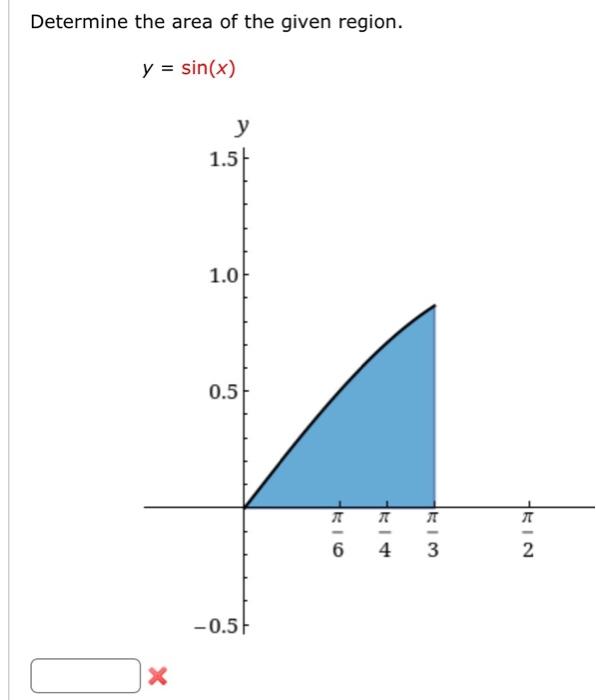Solved Determine the area of the given region. | Chegg.com