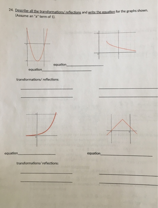 Solved be all the transformations/ reflections and write the | Chegg.com