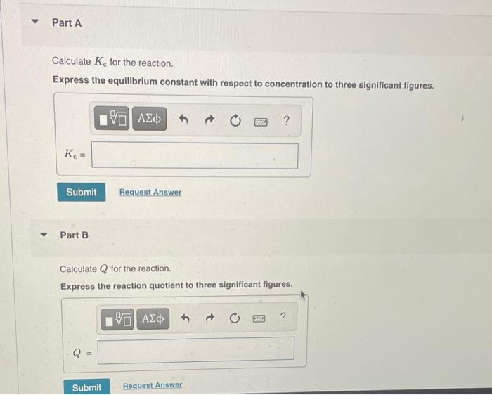 Solved The following reaction was carried out in a 4.00 L | Chegg.com
