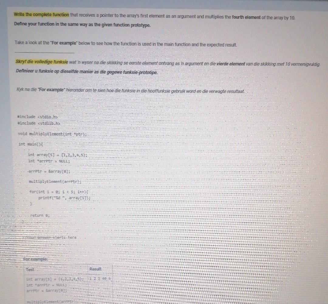 Solved Write the complete function that receives a pointer | Chegg.com