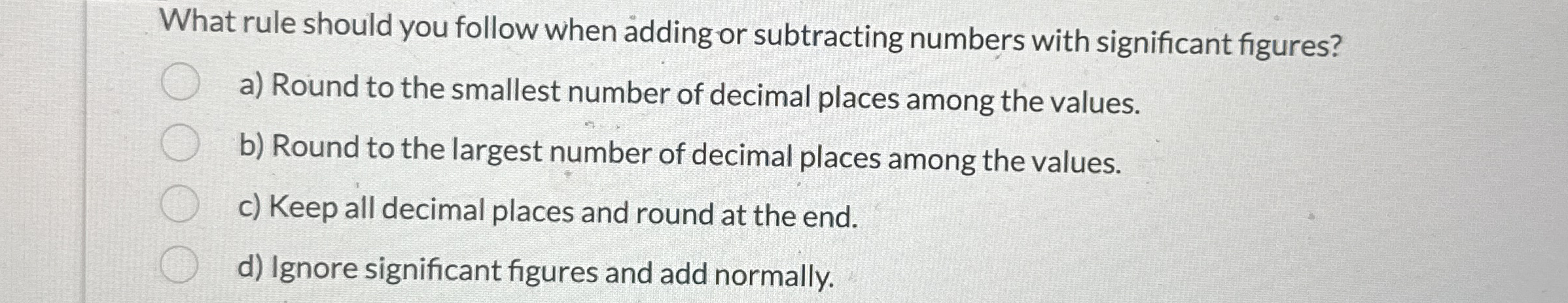 Solved What rule should you follow when adding or | Chegg.com