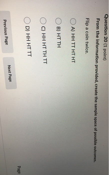 Solved Question 20 (1 Point) From The Information Provided, | Chegg.com