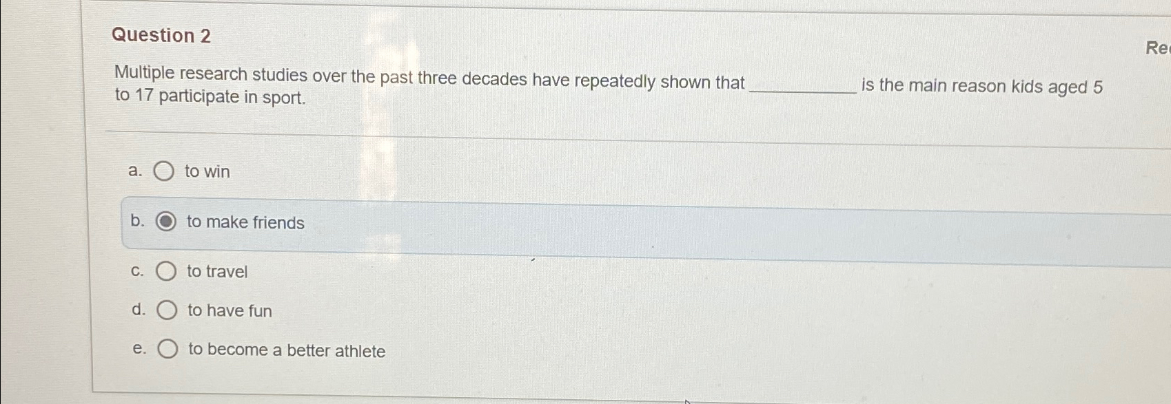 Solved Question 2Multiple research studies over the past | Chegg.com