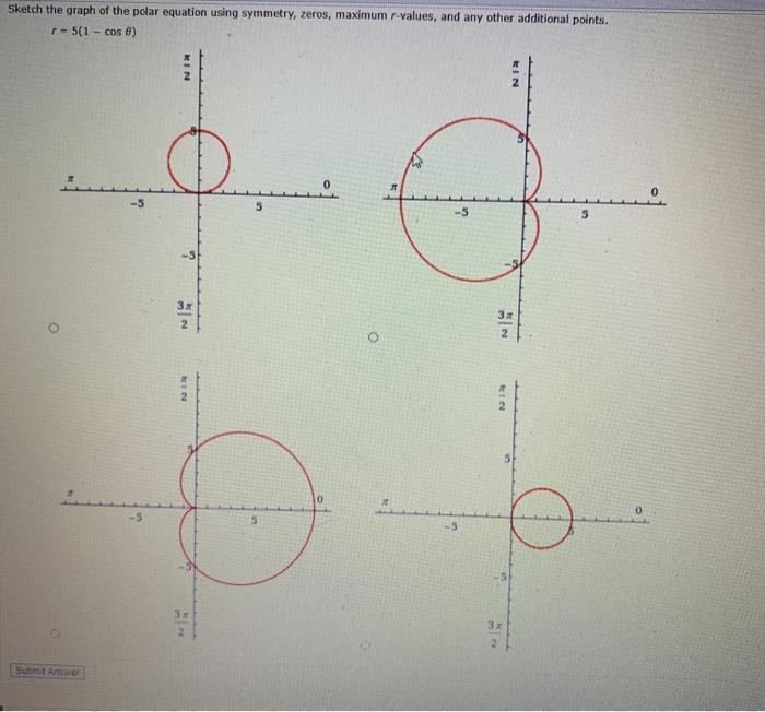 Solved Sketch the graph of the polar equation using | Chegg.com