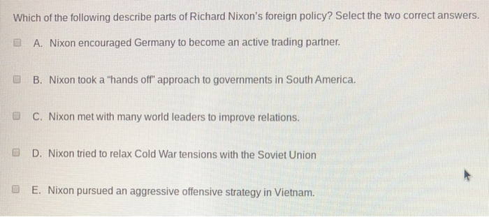 richard nixon cold war policy