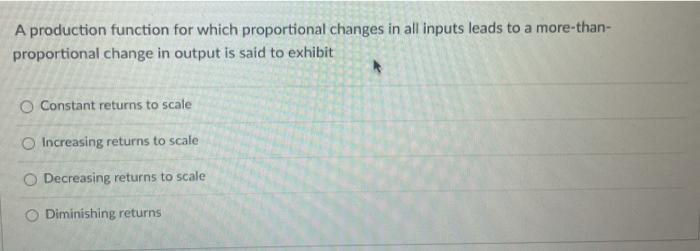 Solved A production function for which proportional changes | Chegg.com
