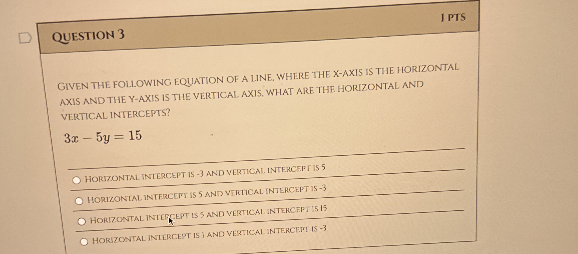 Solved QUESTION 3GIVEN THE FOLLOWING EQUATION OF A LINE, | Chegg.com
