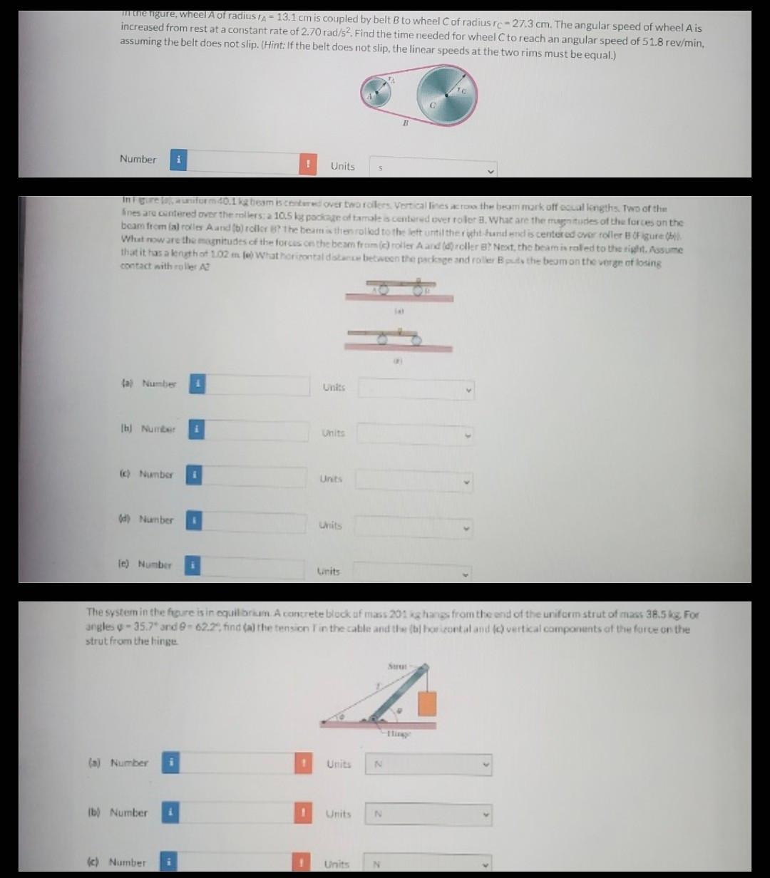 Solved In The Figure, Wheel A Of Radius A = 13.1 Cm Is | Chegg.com