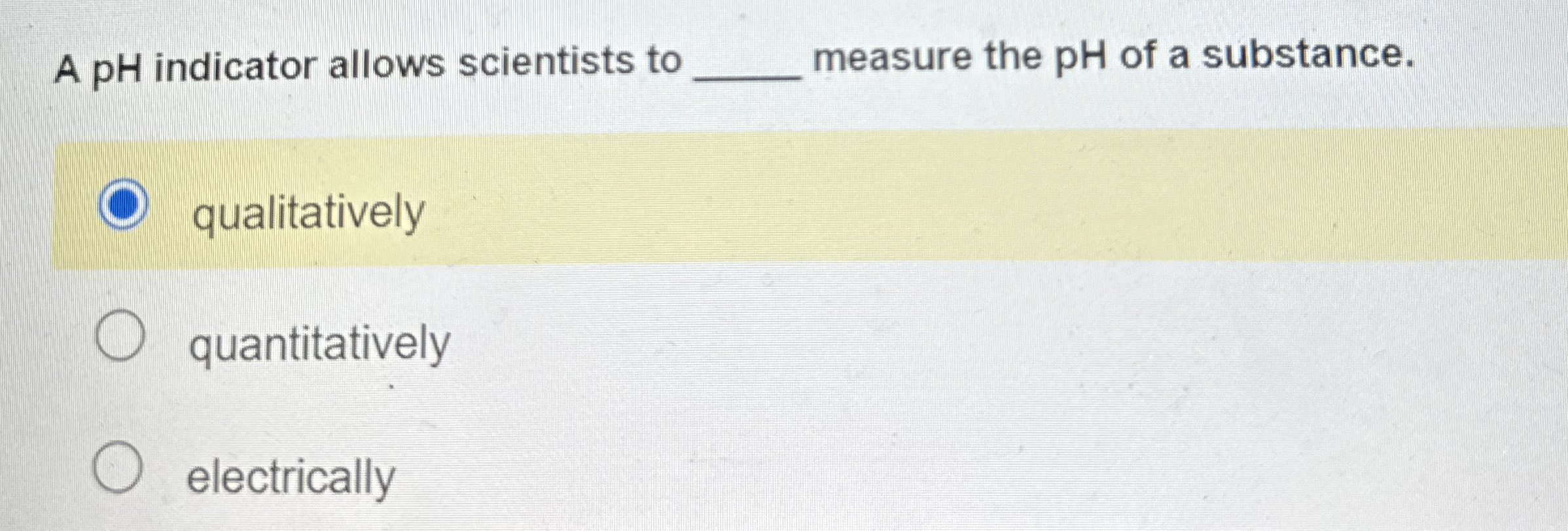 Solved A pH indicator allows scientists tomeasure the pH of | Chegg.com