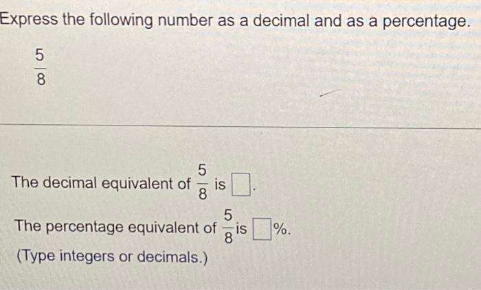 express 1 5 8 as a decimal