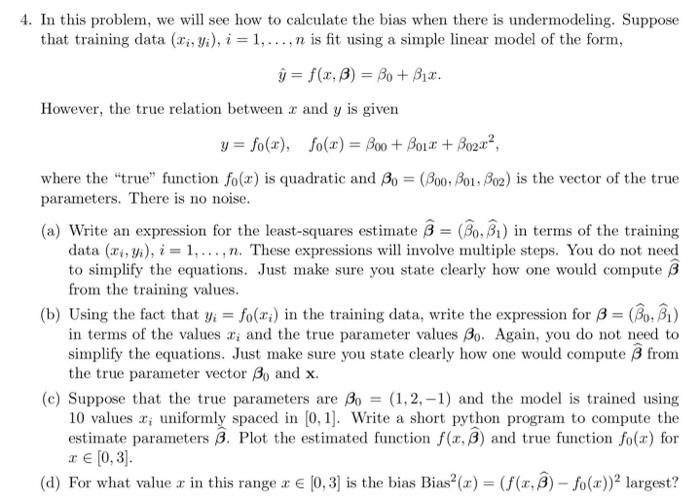 4. In this problem, we will see how to calculate the | Chegg.com