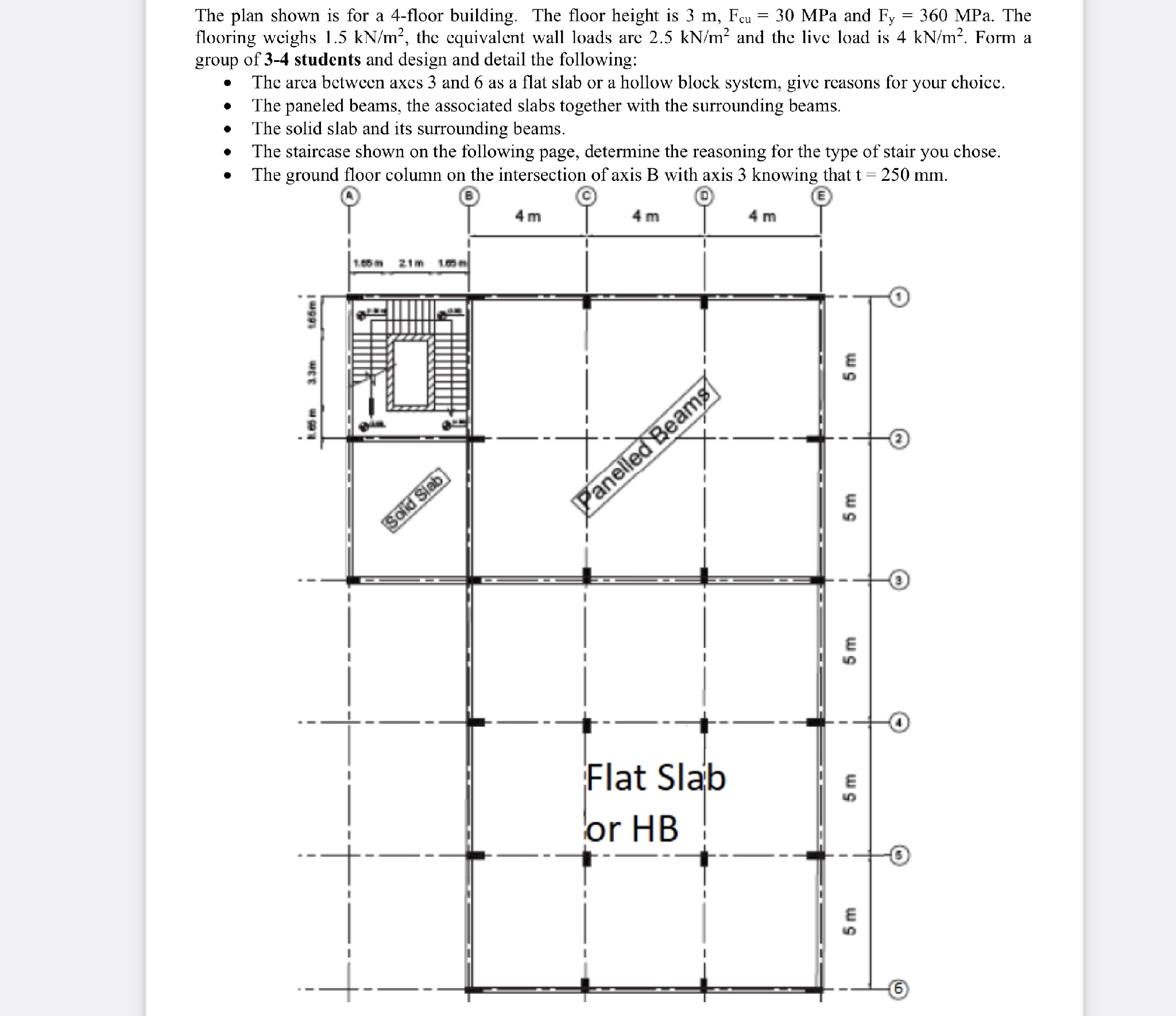 Solved The plan shown is for a 4-floor building. The floor | Chegg.com
