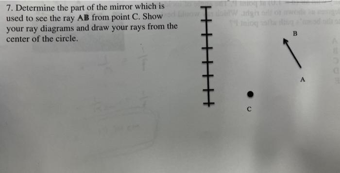 Solved 7. Determine the part of the mirror which is used to