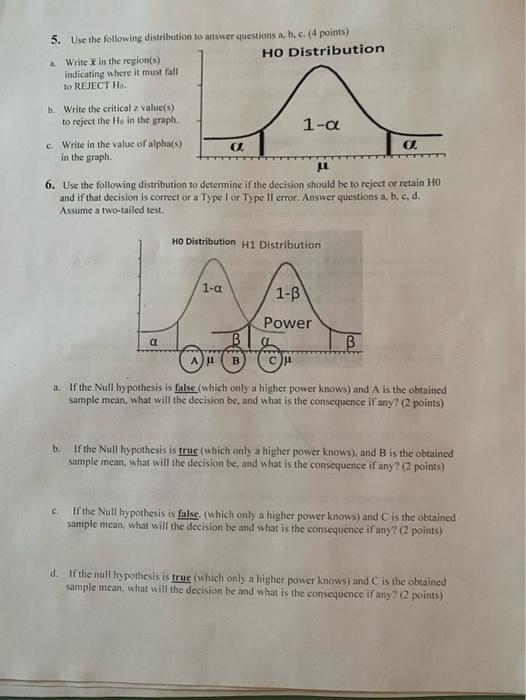Solved 5. Use the following distribution to answer questions | Chegg.com