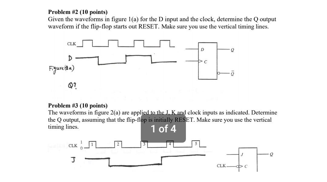 Solved Problem #2 (10 points) Given the waveforms in figure | Chegg.com