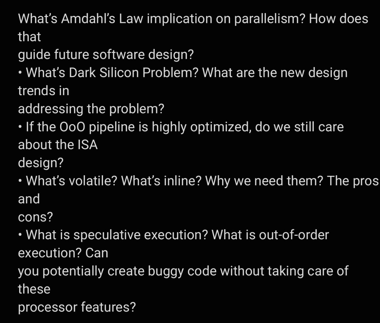 Solved What's Amdahl's Law Implication On Parallelism? How | Chegg.com