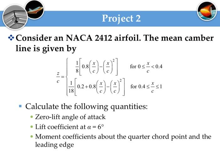 * Consider an NACA 2412 airfoil. The mean camber line | Chegg.com