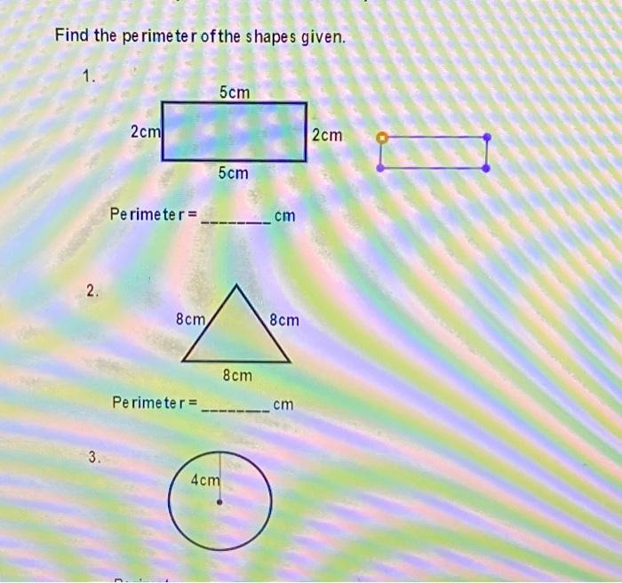 Solved Find the perimeter of the shapes given. 1. Perimete | Chegg.com