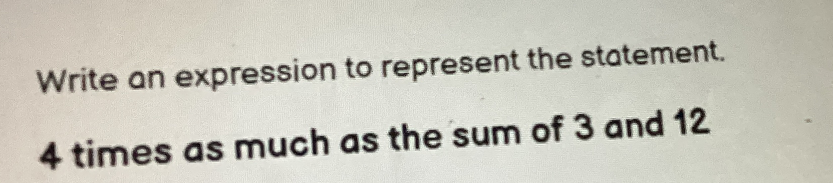 Solved Write an expression to represent the statement.4 | Chegg.com