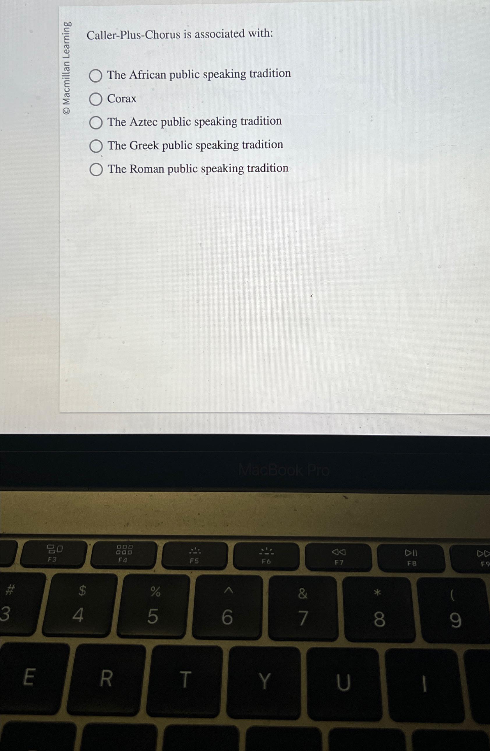 Solved C. ﻿Caller-Plus-Chorus is associated with:The African | Chegg.com