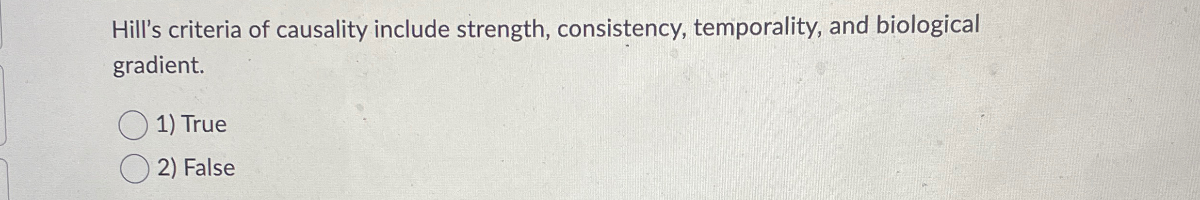 Solved Hills Criteria Of Causality Include Strength 8302