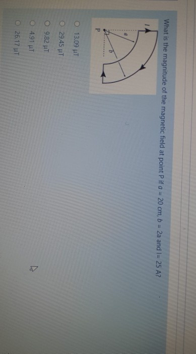 Solved What is the magnitude of the magnetic field at point | Chegg.com