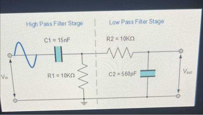 Solved In the band pass filter circuit shown in Q1 let | Chegg.com