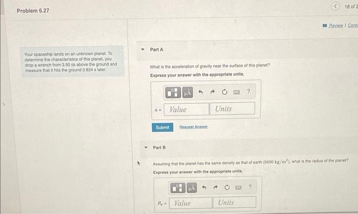 Solved 18 of 2 Problem  Review Icons Part A Your 