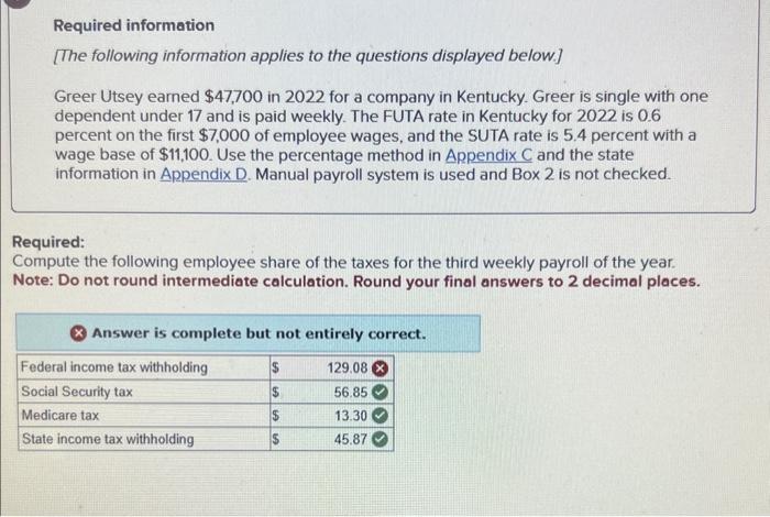 required-information-the-following-information-chegg