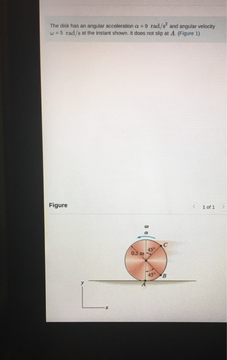 Solved The disk has an angular acceleration a = 9 rad/8 and | Chegg.com