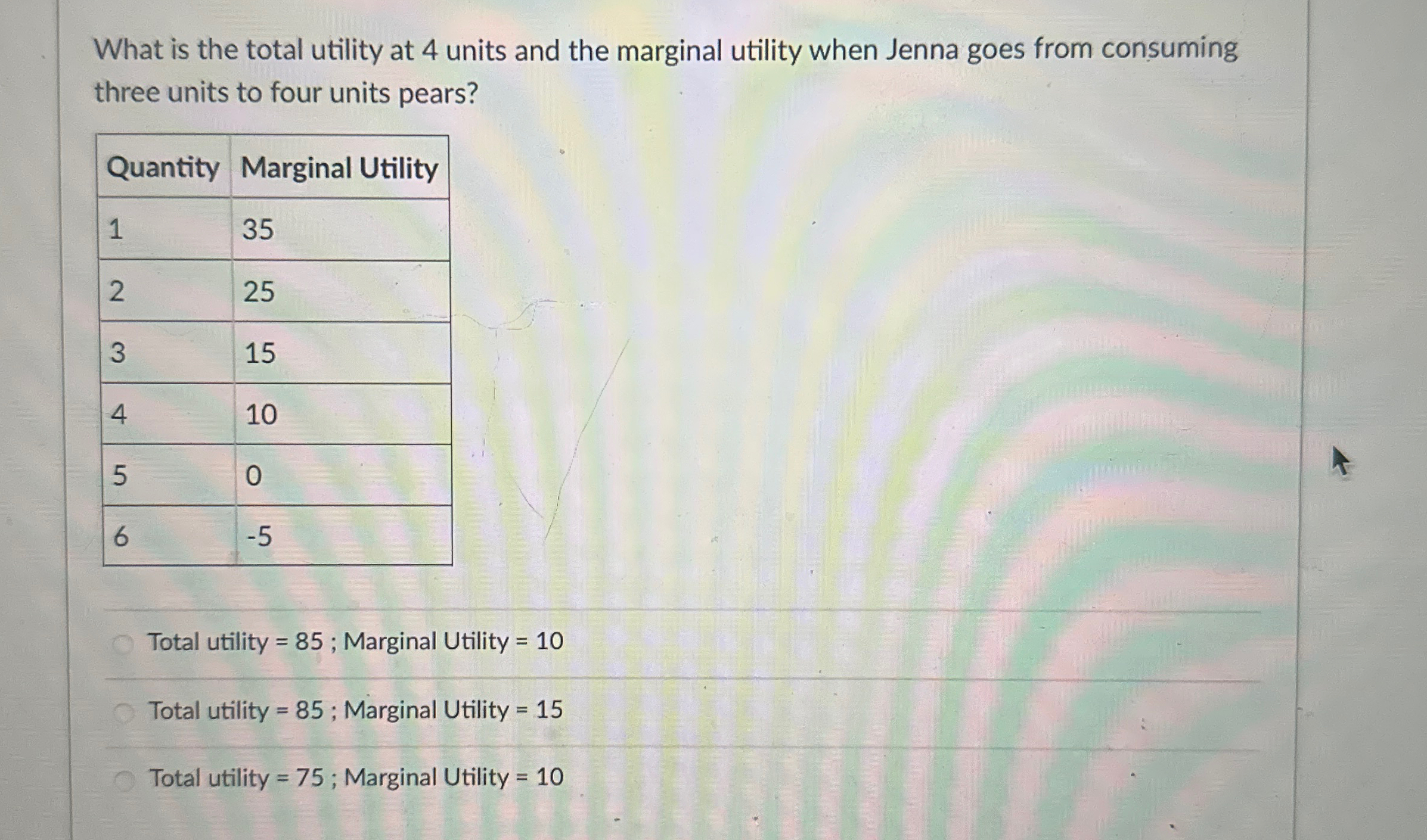 Solved What is the total utility at 4 ﻿units and the | Chegg.com